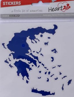 Autoaufkleber Landkarte Griechenland