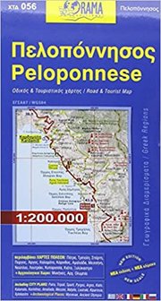 Landkaart Peloponnesos