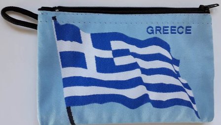 Money/Make-up Wallet Greek Flag