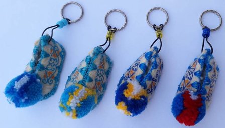 Key Ring Mini Woollen Slipper