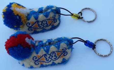 Key Ring Mini Woollen Slipper