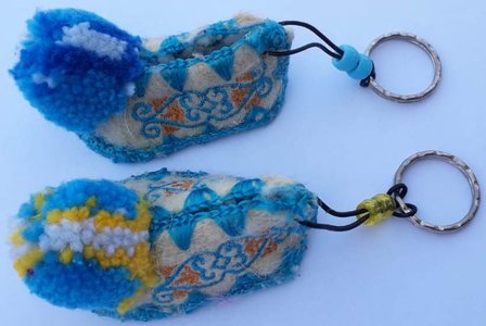 Key Ring Mini Woollen Slipper