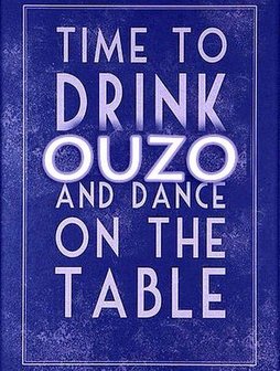 Schild &quot;OUZO&quot;