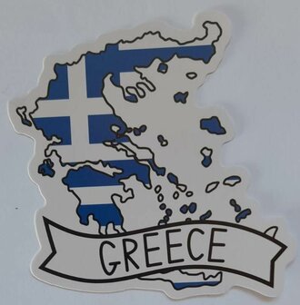 Sticker Landkaart Griekenland