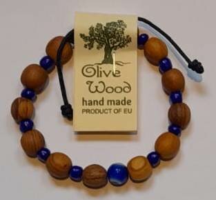 Armband Olijfhout Kind Blauw