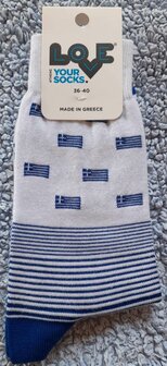 Socks Greek Flag Size: 36-40