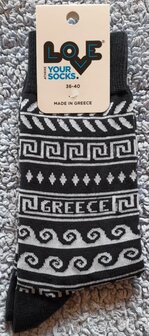 Socks Greece/Meandros Navy Blue Size 36-40