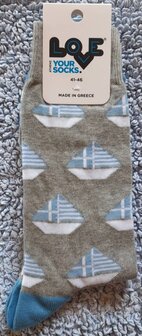 Socks Boat Greek Flag Size 41-46