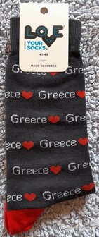 Socks Greece Heart Navy Blue Size 41-46