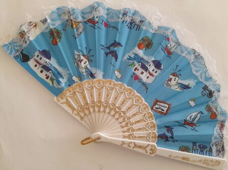 Fan &quot;I Love Greece&quot; Blue