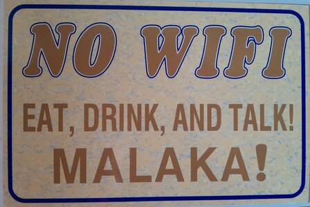 Bord "No Wifi" Beige