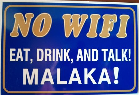 Bord "No Wifi" Blauw