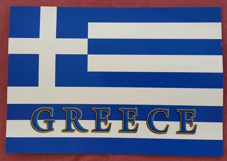 Postcard Greek Flag