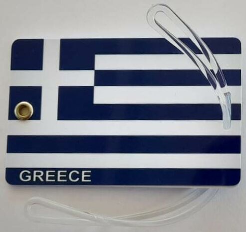 Luggage Label Greek Flag