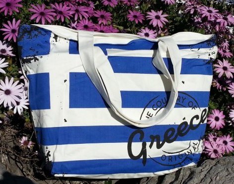 Bag Greek Flag White