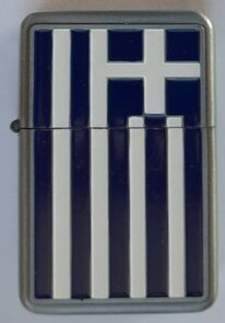 Feuerzeug Griechische Fahne (Zippo-Style)