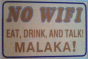 Bord "No Wifi" Beige